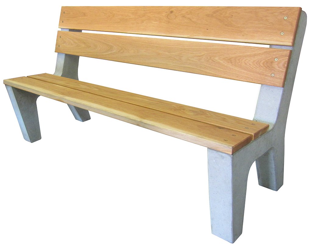 Dubové dřevo na lavičce